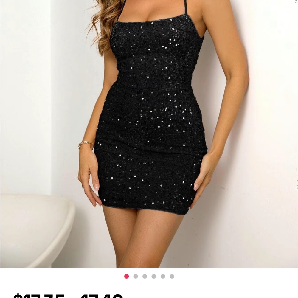 Tight black dress ties up the back didn’t fit brand new